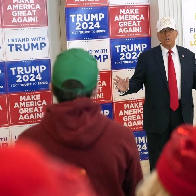 In his closing pitch to Iowa Republicans, Trump says their votes can help him punish his enemies